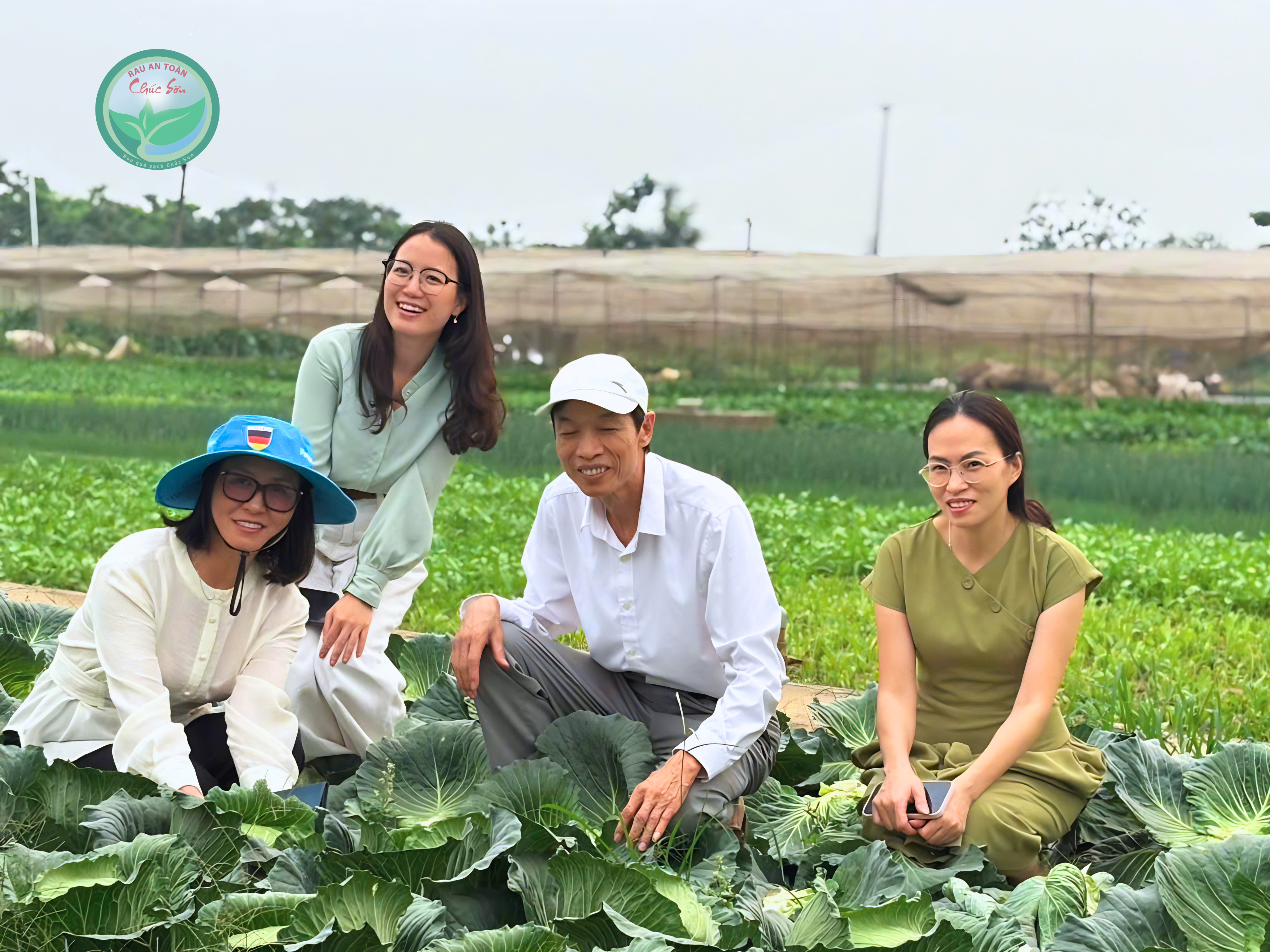 Đoàn công tác khảo sát mô hình sản xuất tại HTX Rau quả sạch Chúc Sơn